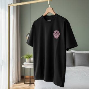 Chrome Hearts Black Graphic Print Cotton T-Shirt
