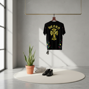 Chrome Hearts Henry Cross Black Graphic T-Shirt