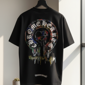 Chrome Hearts Skull Print Black Cotton T-Shirt