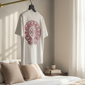 Chrome Hearts White Cotton Logo Print T-Shirt