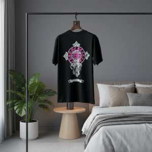 Chrome Hearts Black Cross Graphic T-Shirt
