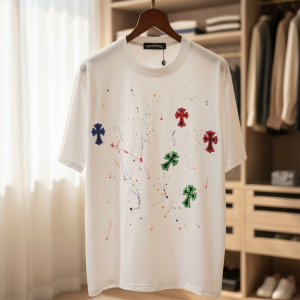 Chrome Hearts White Cross Print T-Shirt