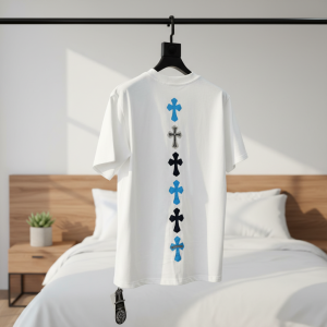 Chrome Hearts Cross Patch White Cotton T-Shirt