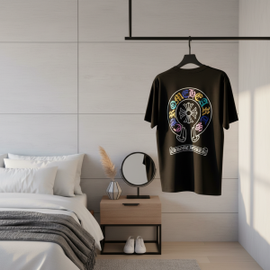 Chrome Hearts Black Graphic Print Cotton T-Shirt