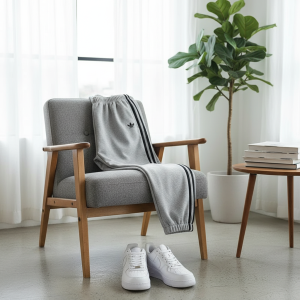 Adidas Three Stripe Gray Sweatpants