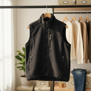 Patagonia Black Fleece Zip Vest for Men