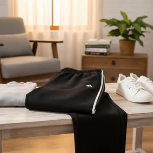 Adidas Black Casual Sports Pants for Men