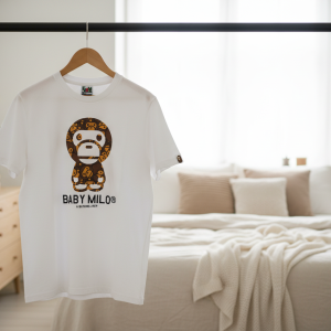 A Bathing Ape Baby Milo White Graphic T-Shirt