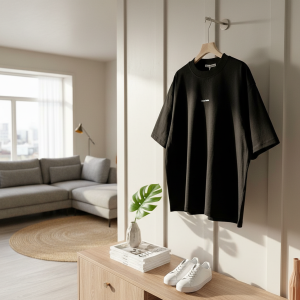 Acne Studios Black Cotton Logo T-Shirt