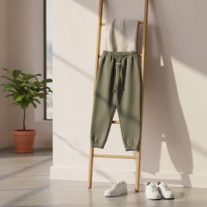 Essentials Grey Cotton Jogger Sweatpants Unisex Casual Wear