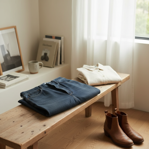 Acne Studios Black Wide Leg Jeans Denim Pants