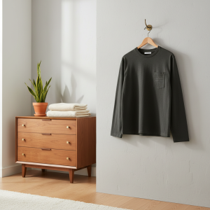 Acne Studios Black Long Sleeve Cotton T-Shirt