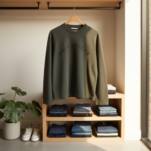 Acne Studios Logo Print Black Long Sleeve T-Shirt