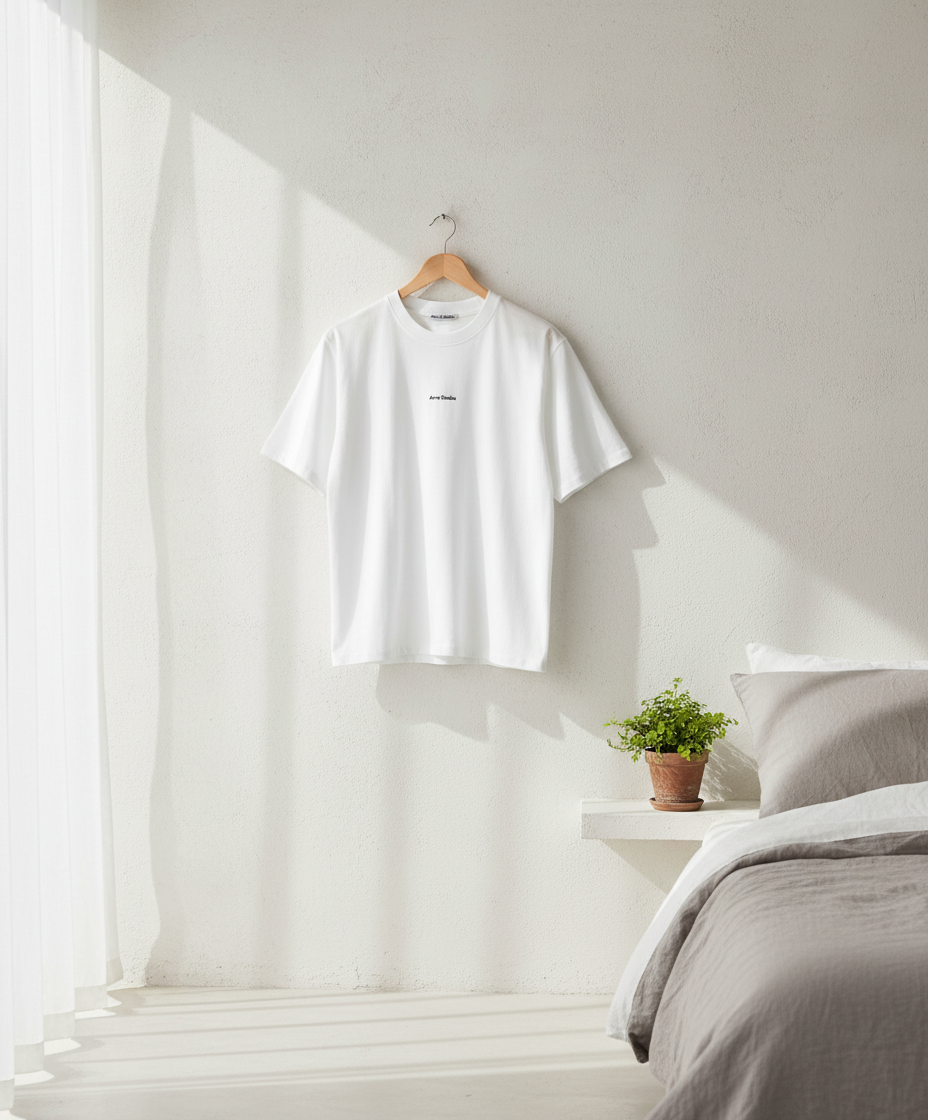 Acne Studios White Cotton Logo T-Shirt