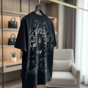 Chrome Hearts Black Graphic Print Cotton T-Shirt