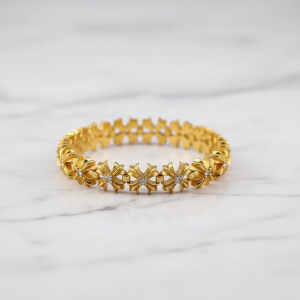 Chrome Hearts Gold Flower Link Bracelet Jewelry