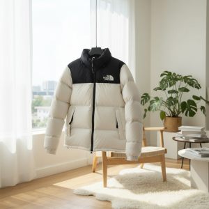 The North Face Black White Puffer Jacket Men
