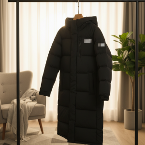 The North Face Black Long Down Jacket