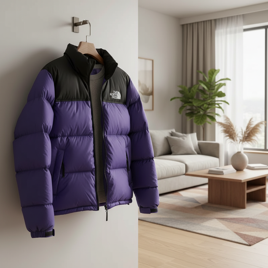 The North Face Winter Puffer Jacket Purple Black