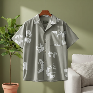 Denim Tears Gray Printed Short Sleeve Shirt