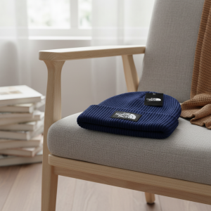 The North Face Blue Knit Winter Beanie Hat