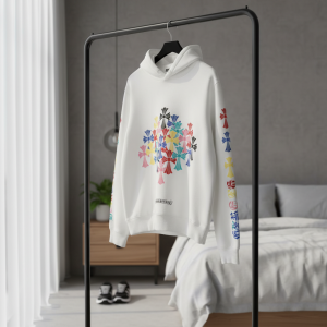 Chrome Hearts White Hoodie Multicolor Cross Pullover