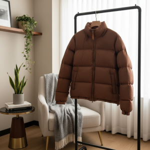 The North Face Brown Puffer Winter Jacket