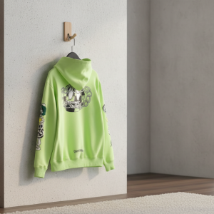 Chrome Hearts Green Graphic Print Casual Hoodie