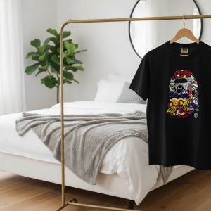 A Bathing Ape Black Graphic Streetwear T-Shirt