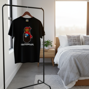 A Bathing Ape Black Graphic Logo T-Shirt