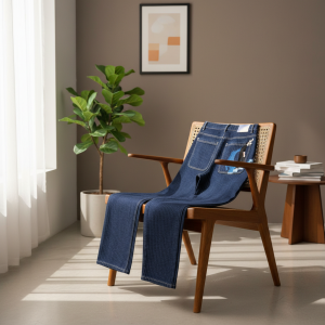 PantsDerschutze Embroidered Straight Leg Denim Jeans