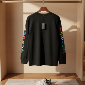 Chrome Hearts Black Multicolor Cross Long Sleeve T-Shirt