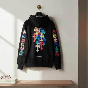Chrome Hearts Black Cross Graphic Hoodie