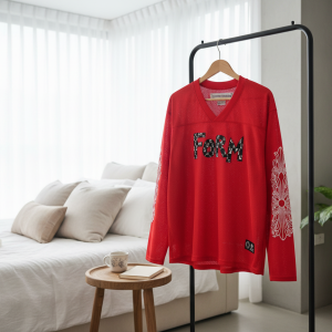 Chrome Hearts Red Long Sleeve Team Form Shirt