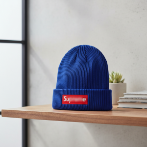 Klein Blue Knit Winter Beanie Hat