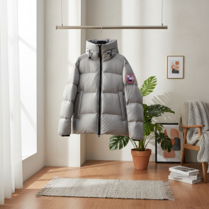 Moncler Silver Puffer Jacket Winter Coat for Men