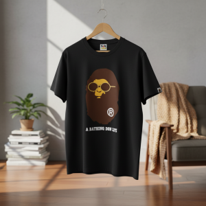 A Bathing Ape Black Graphic Cotton T-Shirt