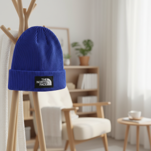 The North Face Blue Knit Winter Beanie Hat