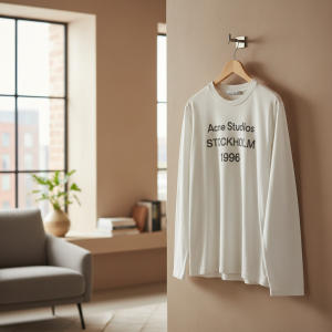 Acne Studios Stockholm 1996 White Long Sleeve T-Shirt