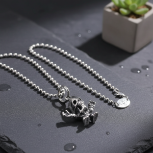 Chrome Hearts Skull Pendant Silver Necklace