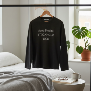 Acne Studios Stockholm 1996 Black Long Sleeve T-Shirt
