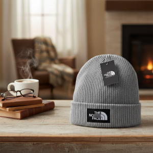 The North Face Gray Knit Winter Beanie Hat