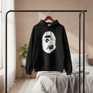 A Bathing Ape Black Graphic Hoodie
