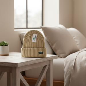 Lacoste Knitted Beanie Hat Winter Warm Unisex Casual