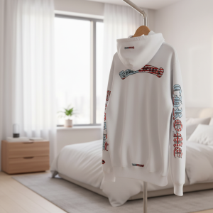 Chrome Hearts White Graphic Print Hoodie Pullover