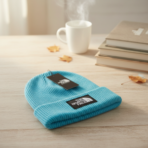 The North Face Sky Blue Knit Beanie Hat