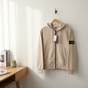 Stone Island Off-White Zip Compass Hoodie