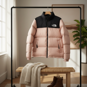 The North Face Winter Puffer Jacket Beige Black