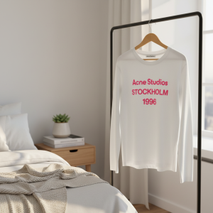 Acne Studios White Long Sleeve T-Shirt 1996