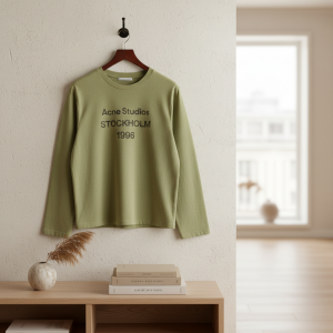 Acne Studios Stockholm 1996 Green Long Sleeve T-Shirt